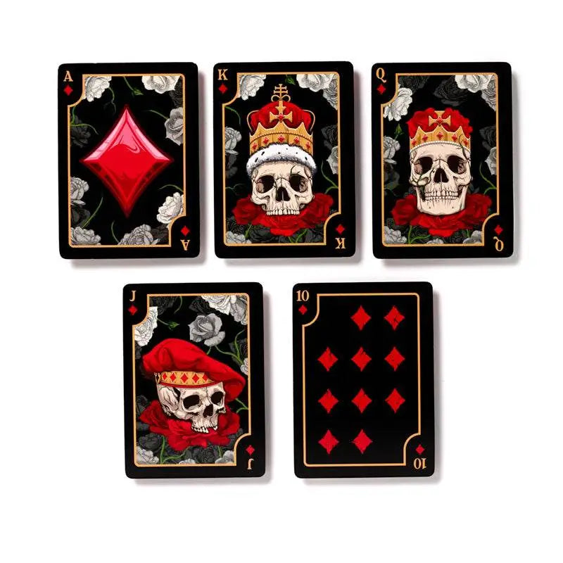 Skulls and Roses Standard Playing Card Deck - Gothic Fantasy Skulls & Skeletons
