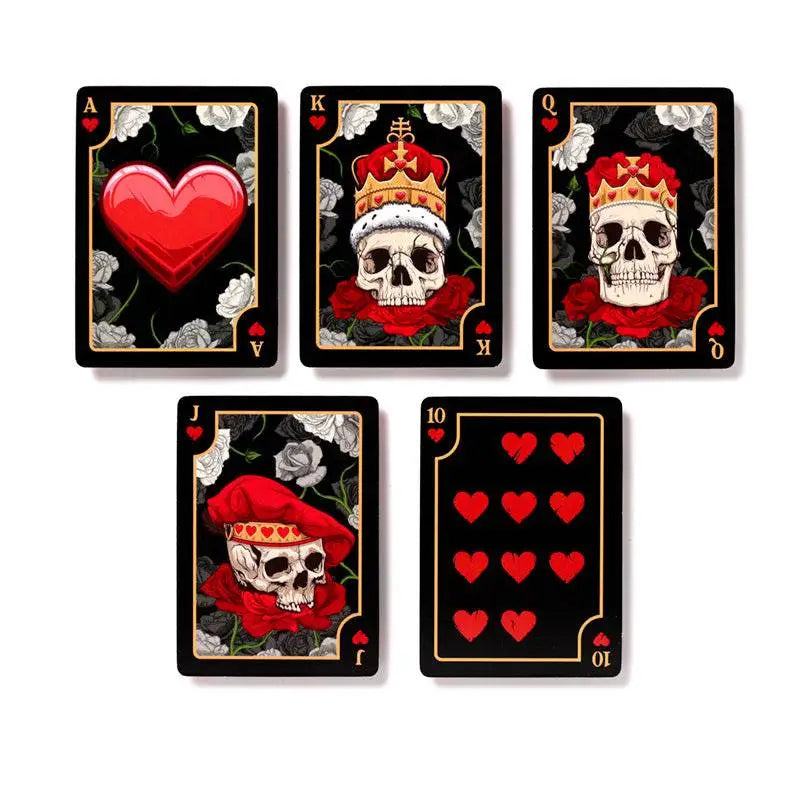 Skulls and Roses Standard Playing Card Deck - Gothic Fantasy Skulls & Skeletons