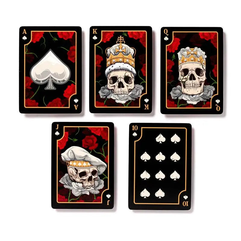 Skulls and Roses Standard Playing Card Deck - Gothic Fantasy Skulls & Skeletons