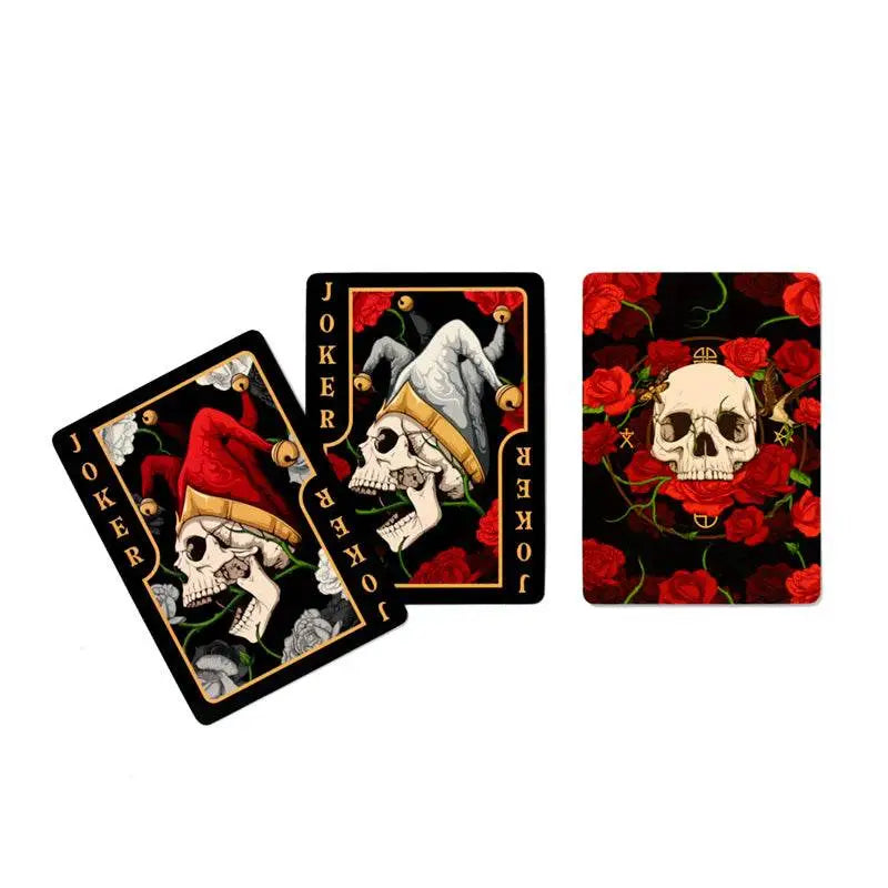 Skulls and Roses Standard Playing Card Deck - Gothic Fantasy Skulls & Skeletons
