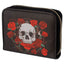 Skulls and Roses Zip Around Small Wallet Purse - Gothic Fantasy Skulls & Skeletons