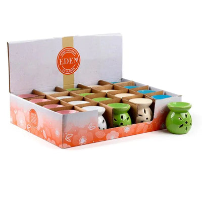 Small Ceramic Petal Cut Out Oil Burner 7.5cm - Oil Burners & Wax Melt Burners