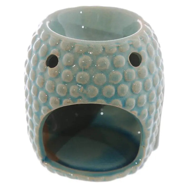 Small Crackle Glaze Ceramic Buddha Head Oil Burner - Oil Burners & Wax Melt Burners
