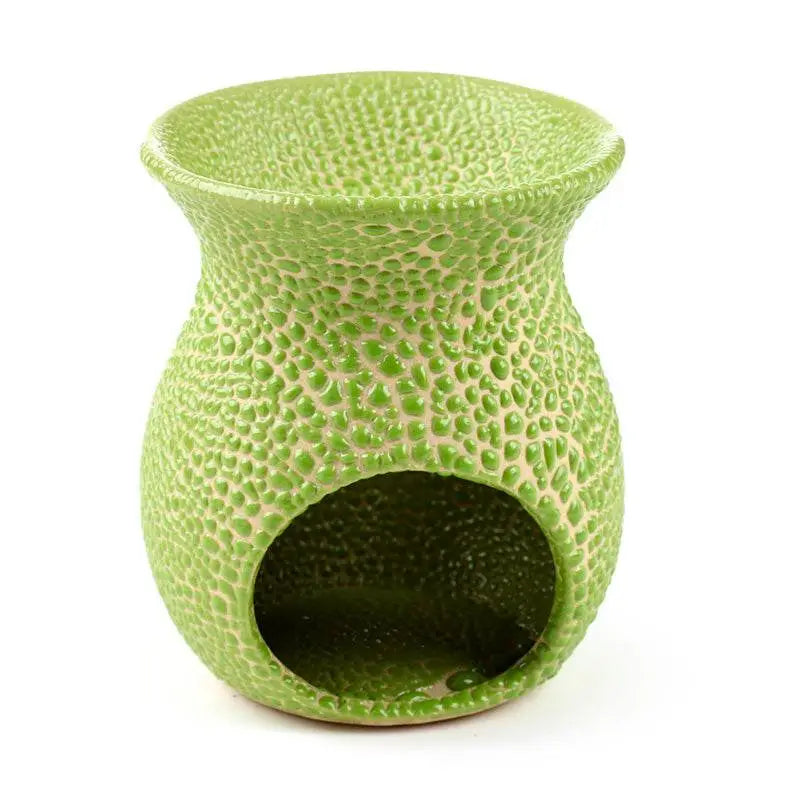 Small Textured Ceramic Oil Burners with Cut Out Pattern - Oil Burners & Wax Melt Burners