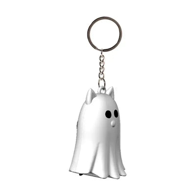 Spooky Ghost Cat 3D PVC Keyring