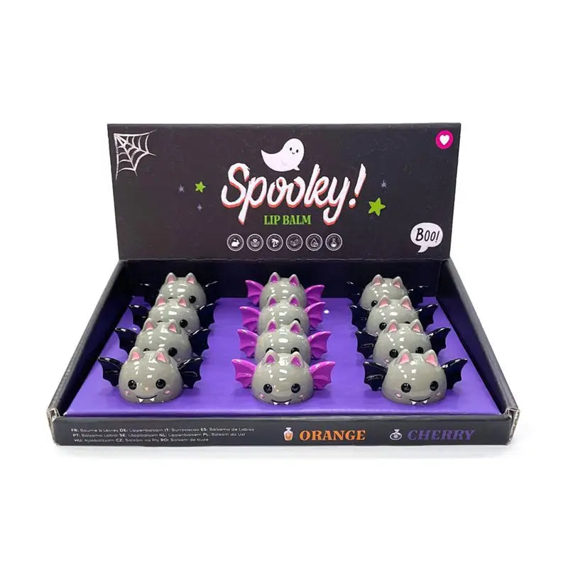 Spooky Lip Balm in a Bat Shaped Holder - Lip Balm & Lip Gloss