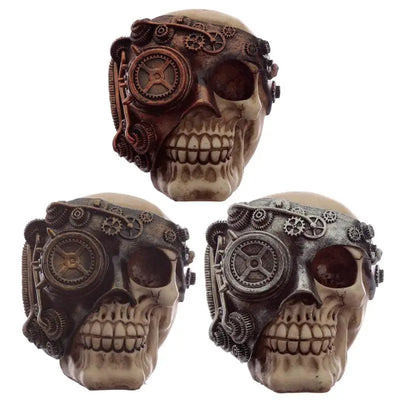 Steampunk Skull Head Ornament - Gothic Fantasy Skulls & Skeletons