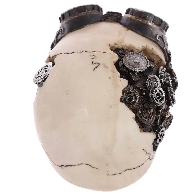 Steampunk Style Skull Decoration with Goggles - Gothic Fantasy Skulls & Skeletons