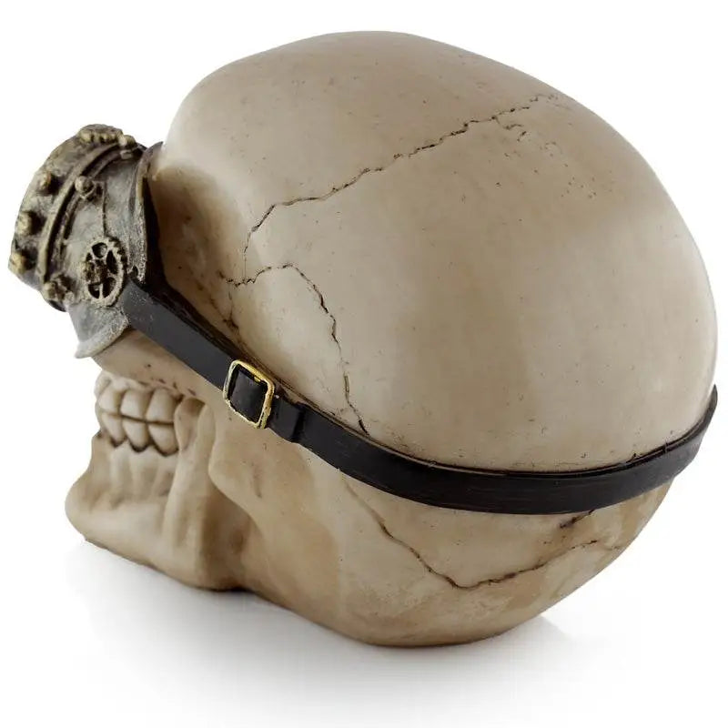 Steampunk Style Skull Ornament with Goggles - Gothic Fantasy Skulls & Skeletons