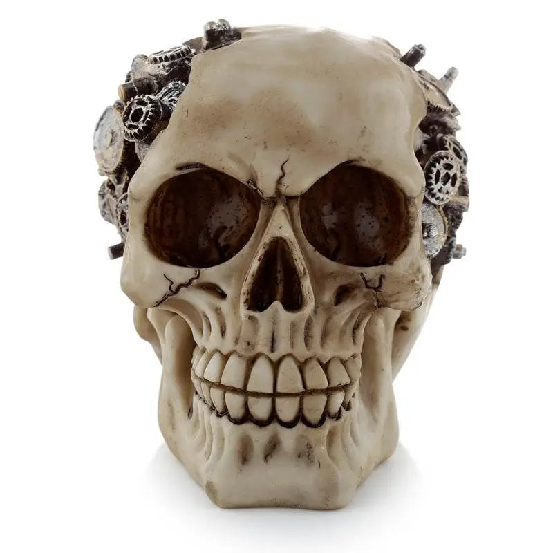Steampunk Style Skull with Cogs & Gears - Gothic Fantasy Skulls & Skeletons