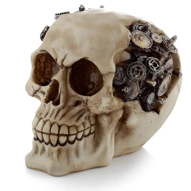 Steampunk Style Skull with Cogs & Gears - Gothic Fantasy Skulls & Skeletons