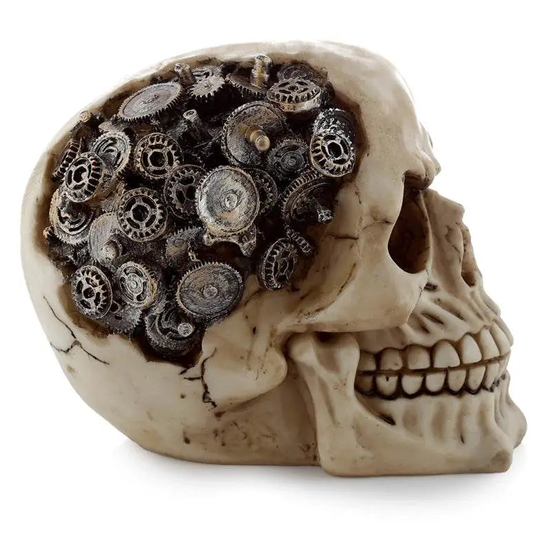 Steampunk Style Skull with Cogs & Gears - Gothic Fantasy Skulls & Skeletons
