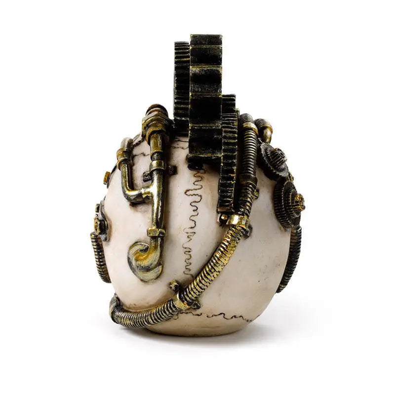 Steampunk Style Skull with Cogs & Springs - Gothic Fantasy Skulls & Skeletons