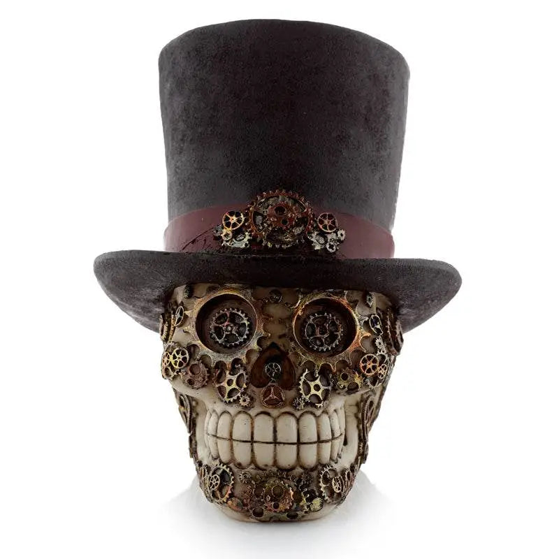 Steampunk Style Skull with Top Hat - Gothic Fantasy Skulls & Skeletons