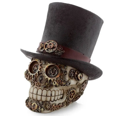 Steampunk Style Skull with Top Hat - Gothic Fantasy Skulls & Skeletons