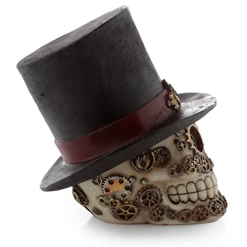Steampunk Style Skull with Top Hat - Gothic Fantasy Skulls & Skeletons
