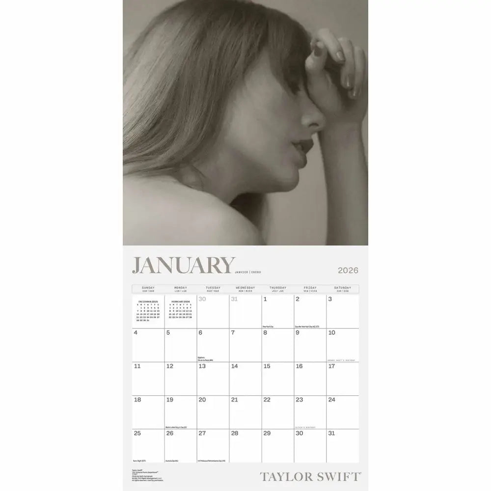 Taylor Swift Square Calendar 2026