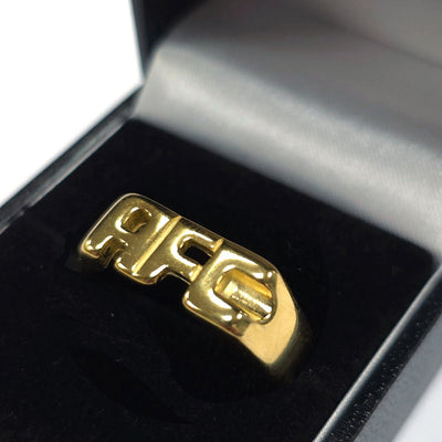 Arsenal FC 18ct Gold Plated on Silver AFC Ring - T - Gift Arch
