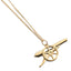 Arsenal FC 18ct Gold Plated on Silver Cannon Pendant & Chain - Gift Arch