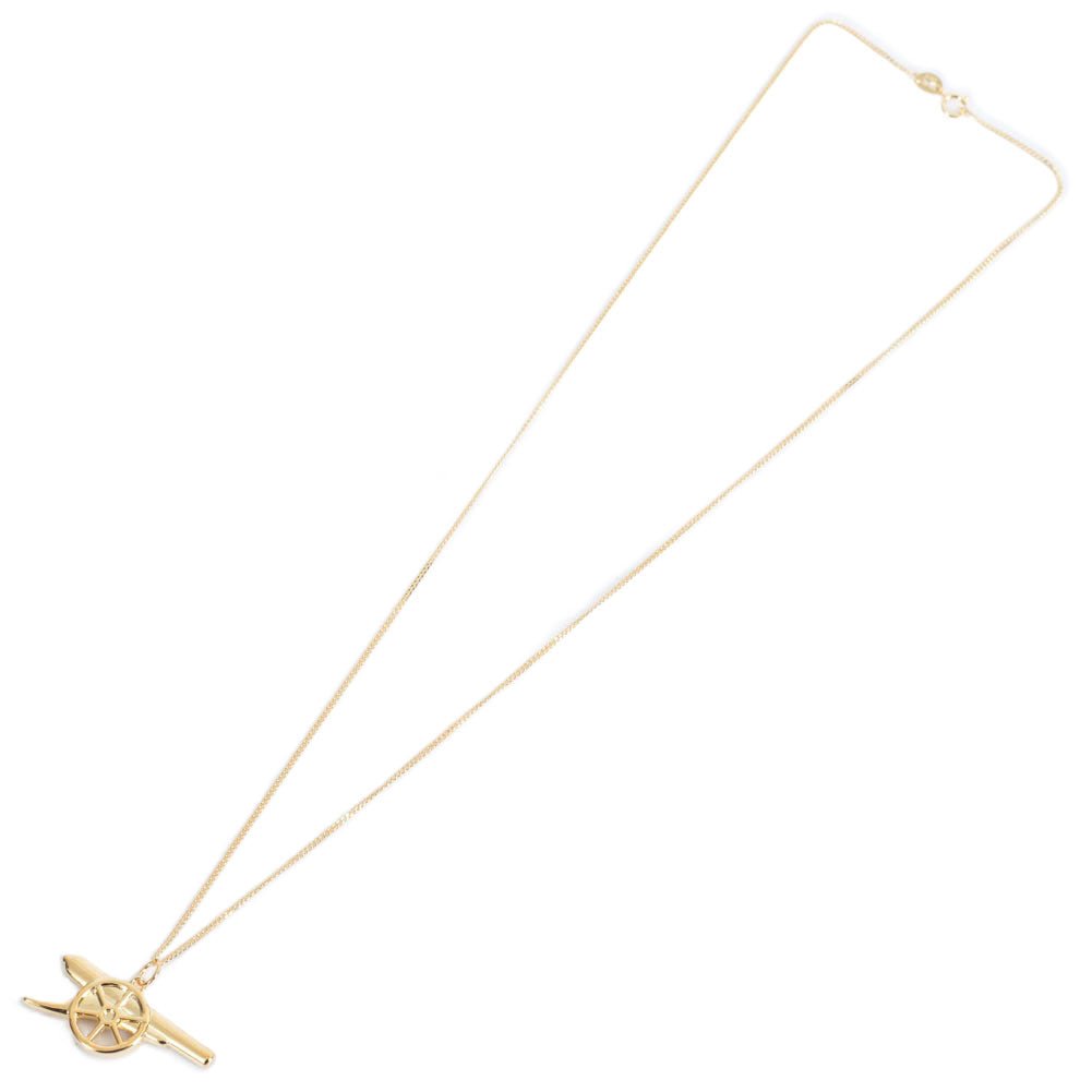 Arsenal FC 18ct Gold Plated on Silver Cannon Pendant & Chain - Gift Arch