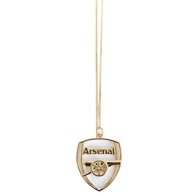 Arsenal FC 18ct Gold Plated on Silver Crest Pendant & Chain - Gift Arch