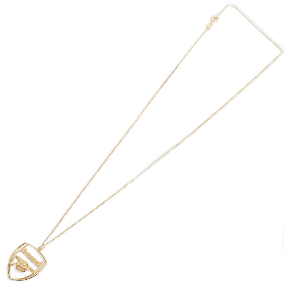 Arsenal FC 18ct Gold Plated on Silver Crest Pendant & Chain - Gift Arch