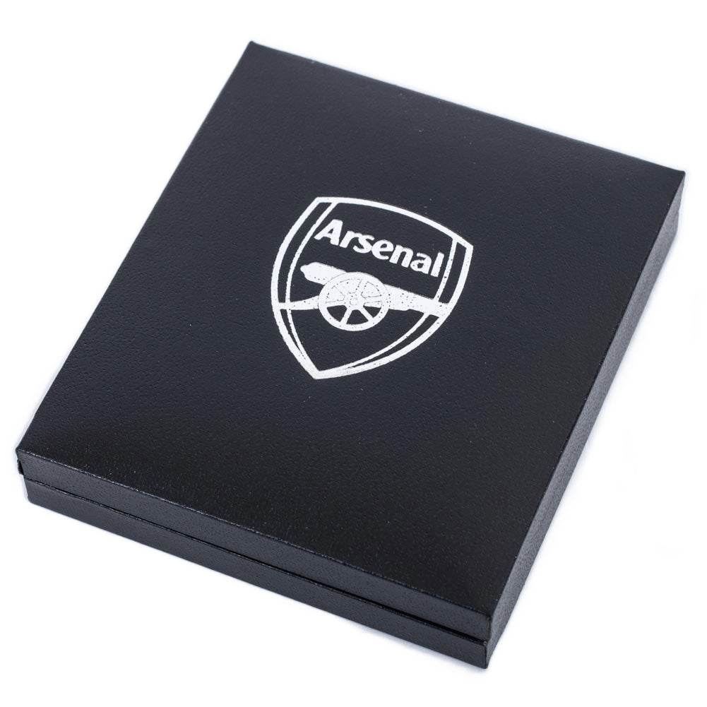 Arsenal FC 18ct Gold Plated on Silver Crest Pendant & Chain - Gift Arch