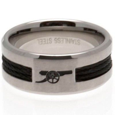Arsenal FC Black Inlay Ring Large - Gift Arch