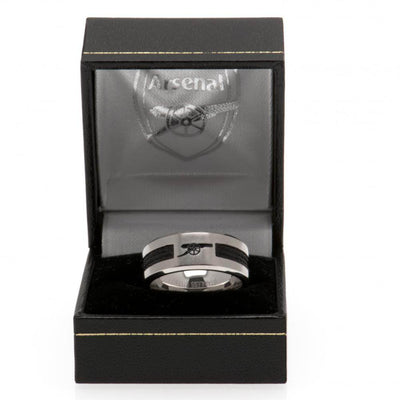 Arsenal FC Black Inlay Ring Large - Gift Arch