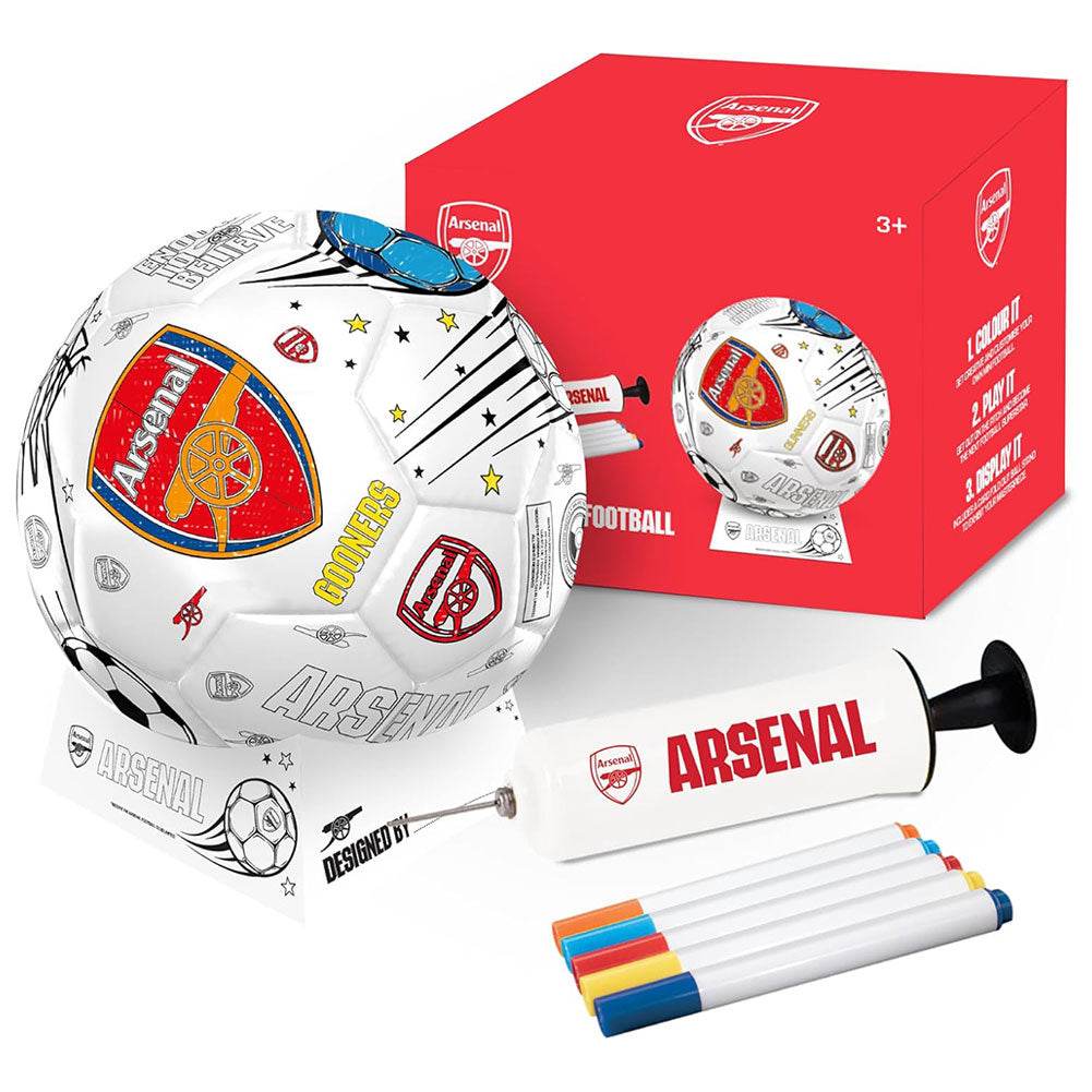 Arsenal FC 'Colour In' Mini Football Set - Gift Arch