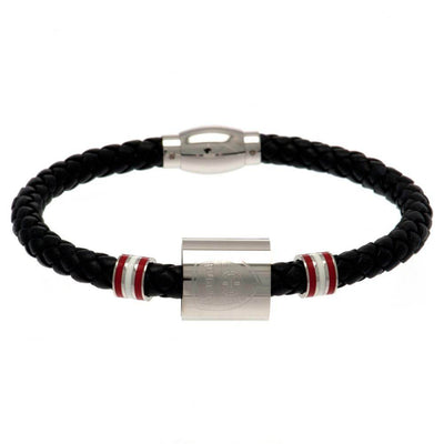 Arsenal FC Colour Ring Leather Bracelet - Gift Arch