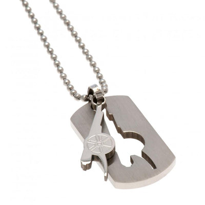 Arsenal FC Cut Out Cannon Dog Tag & Chain - Gift Arch
