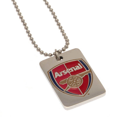Arsenal FC Enamel Crest Dog Tag & Chain - Gift Arch