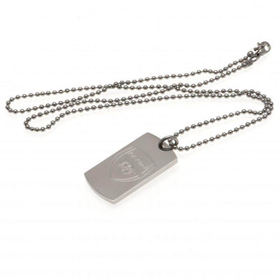 Arsenal FC Engraved Dog Tag & Chain - Gift Arch