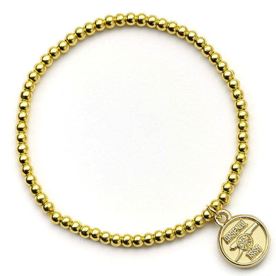 Arsenal FC Gold Finish Bead Bracelet - Gift Arch