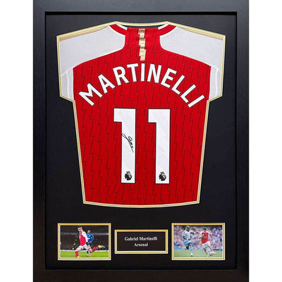 Arsenal FC Martinelli Signed Shirt (Framed) - Gift Arch