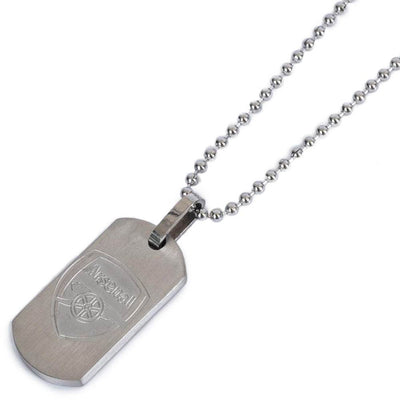 Arsenal FC Matt Finish Dog Tag & Chain - Gift Arch