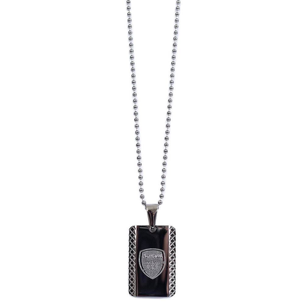 Arsenal FC Patterned Dog Tag & Chain - Gift Arch