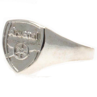 Arsenal FC Silver Plated Crest Ring Large - Gift Arch
