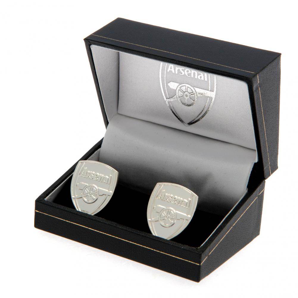 Arsenal FC Silver Plated Formed Cufflinks - Gift Arch