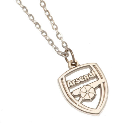 Arsenal FC Silver Plated Pendant & Chain CR - Gift Arch