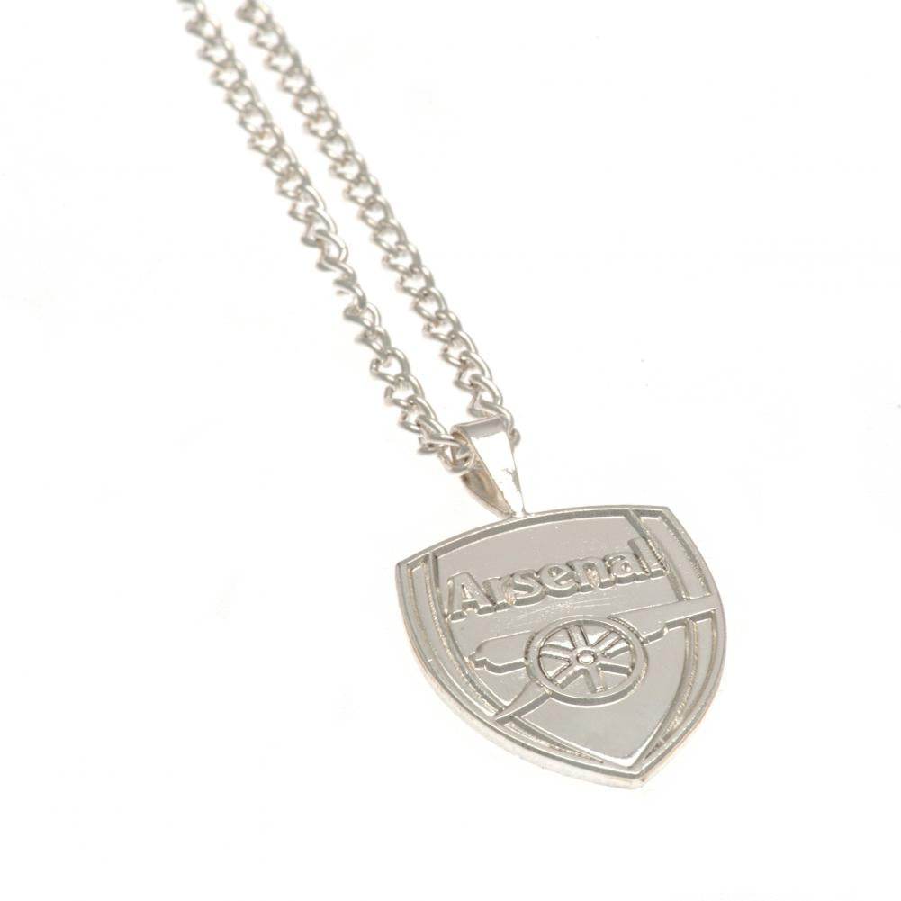 Arsenal FC Silver Plated Pendant & Chain XL - Gift Arch
