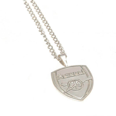 Arsenal FC Silver Plated Pendant & Chain XL - Gift Arch
