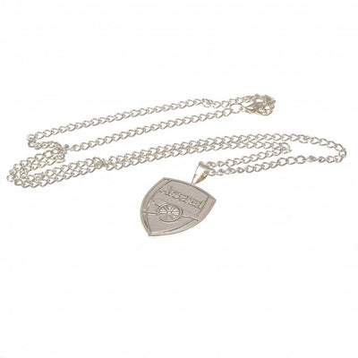 Arsenal FC Silver Plated Pendant & Chain XL - Gift Arch