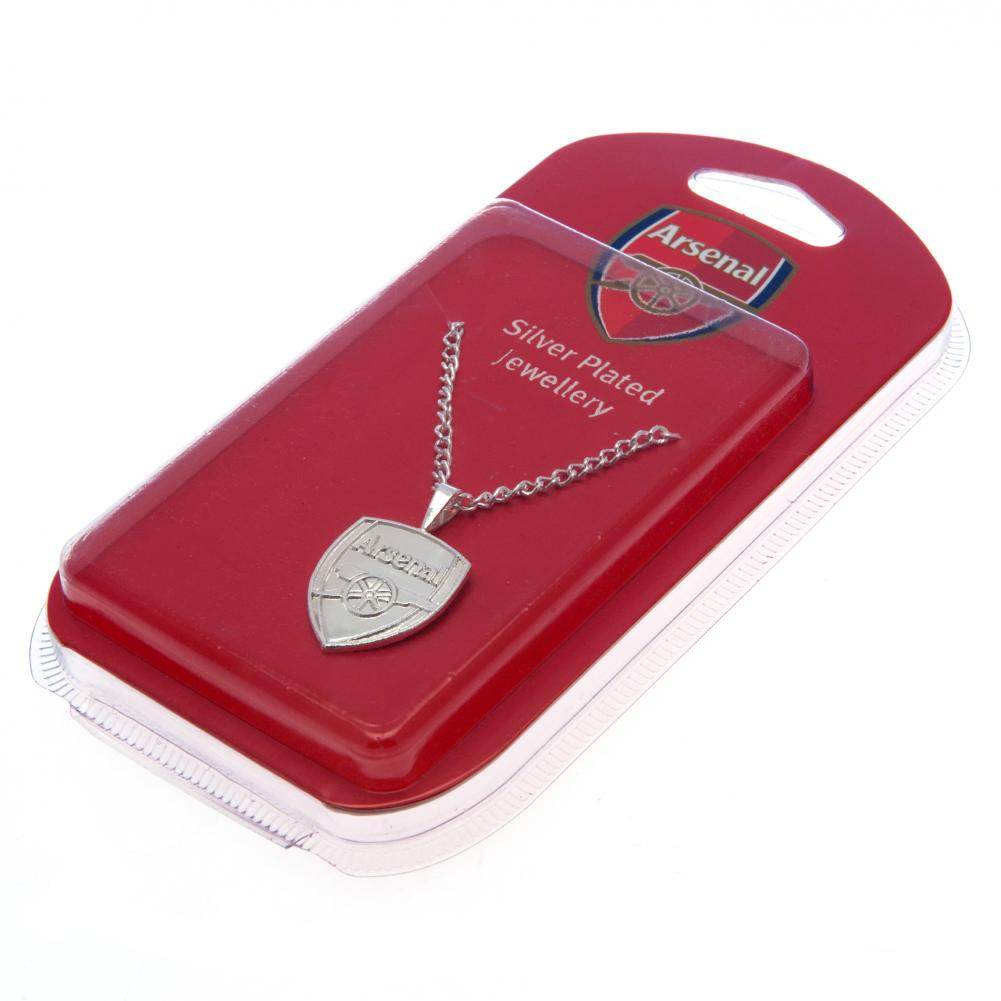 Arsenal FC Silver Plated Pendant & Chain XL - Gift Arch