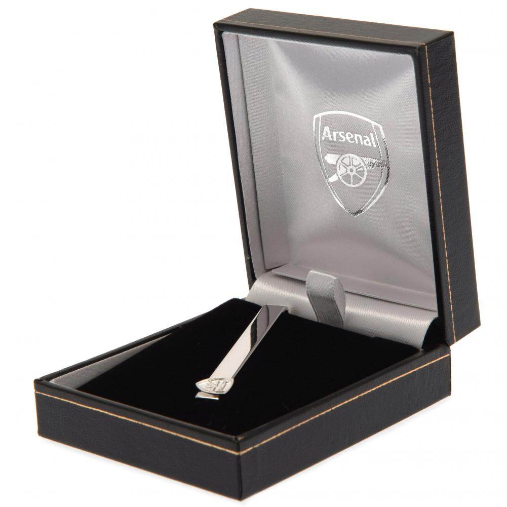 Arsenal FC Silver Plated Tie Slide - Gift Arch