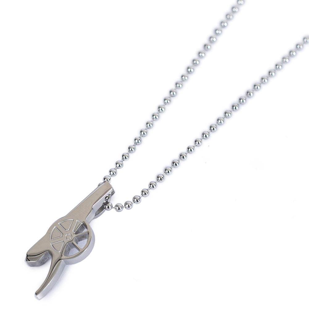 Arsenal FC Stainless Steel Cannon Pendant & Chain - Gift Arch