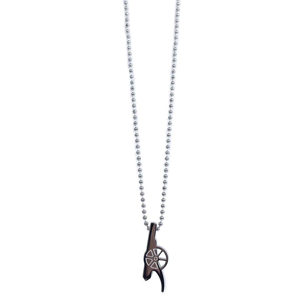 Arsenal FC Stainless Steel Cannon Pendant & Chain - Gift Arch