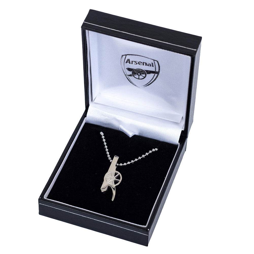 Arsenal FC Stainless Steel Cannon Pendant & Chain - Gift Arch
