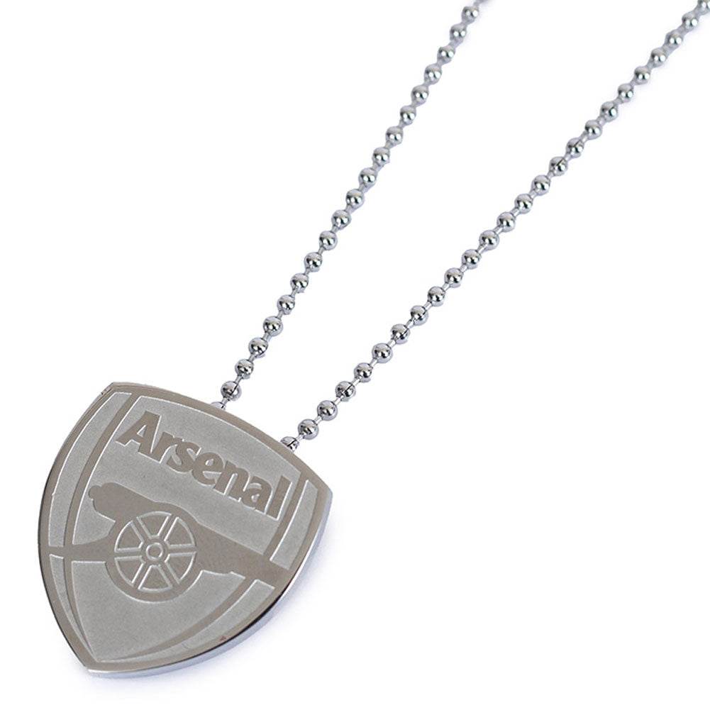 Arsenal FC Stainless Steel Large Pendant & Chain - Gift Arch